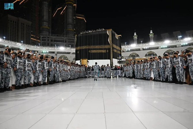 Before the Hajj, a Black cloth Covering the Kaaba in Makkah is Raised