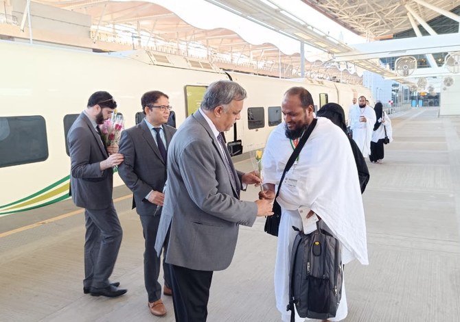 Indian Hajj Visitors Take a train From Jeddah to Makkah.