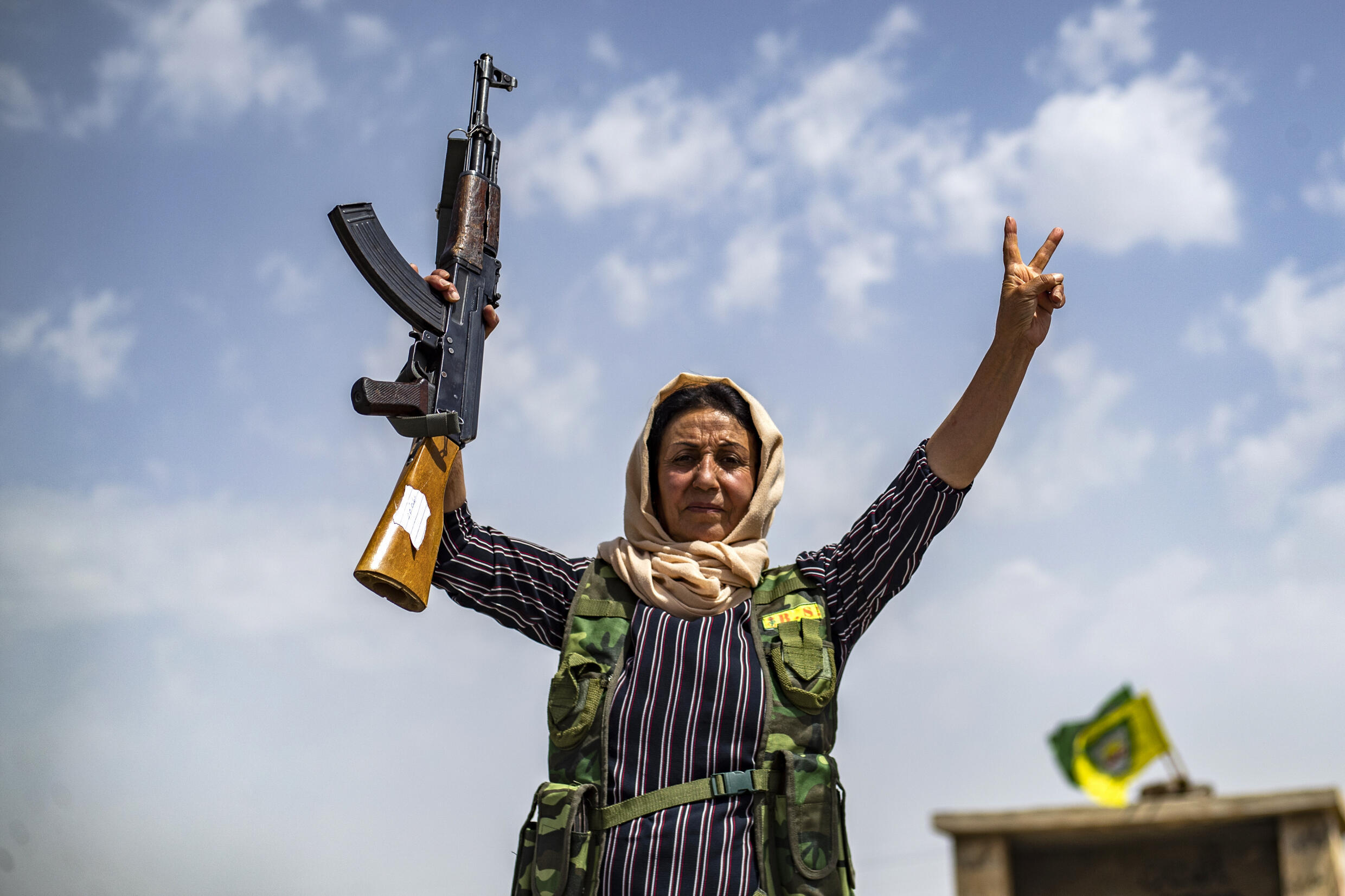 Armed Syrian Kurdish Women Protect Valuable Wheatfields