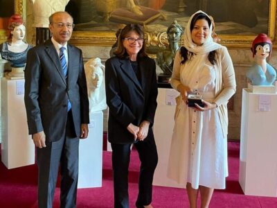 Paris: Saudi Ambassador Princess Reema is Received by French Senator Goulet