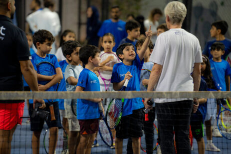 Judy Murray and Garbine Muguruza Perform a Tennis Clinic for Saudi Children