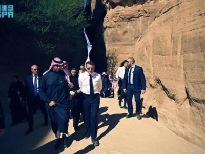 Macron's visit to AlUla Coincides with the Opening of the Hegra Villa project in Saudi Arabia and France