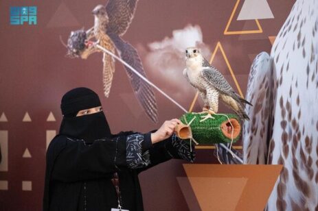 At the Falconry event in Riyadh, Saudi Ladies Shine At the Falconry event in Riyadh, Saudi Ladies Shine
