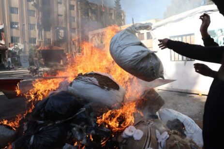 Authorities in Syria Claim to Have Set One Million Captagon Pills on Fire Authorities in Syria Claim to Have Set One Million Captagon Pills on Fire