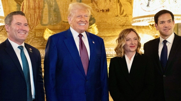 Trump Welcomes Giorgia Meloni, the Prime Minister of Italy, at Mar-a-Lago