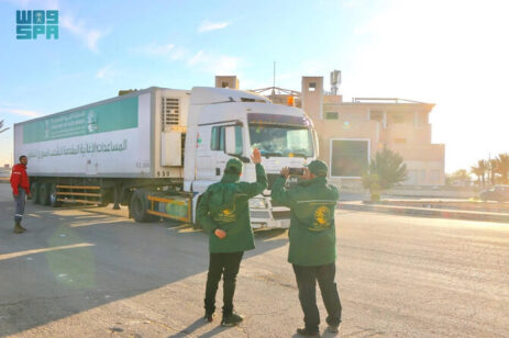 60 Saudi Trucks Deliver Medical Supplies, Food, and Shelter to Syria