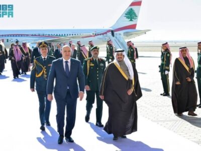 Aoun, The President of Lebanon, Makes His First Formal International Visit to Riyadh