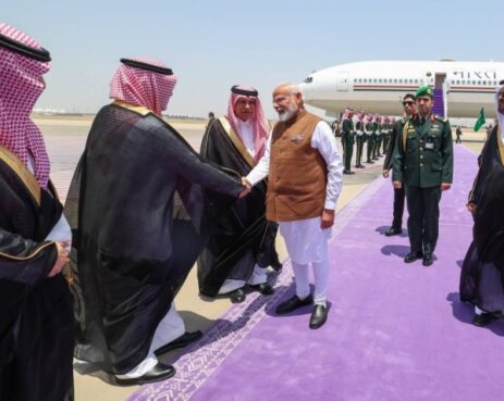 On a Two-Day State Visit, Indian Prime Minister Modi Lands in Jeddah
