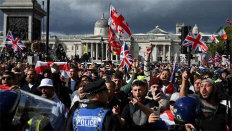 Charity Warns of Surge in Anti-Muslim Hate Following Right-Wing Rally Charity Warns of Surge in Anti-Muslim Hate Following Right-Wing Rally