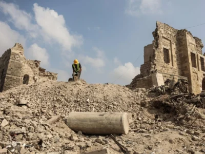 Gazans Start Restoration of Historic Fort Damaged During War