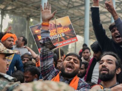 New Delhi Sees Large Protest Over Death of Hindu Man in Bangladesh