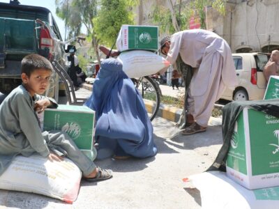 KSrelief Provides 384 Food Baskets to Afghan Communities in Need