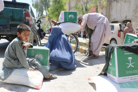 KSrelief Provides 384 Food Baskets to Afghan Communities in Need